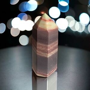 Purple Robe Jade Crystal Tower Meditation Stone‎